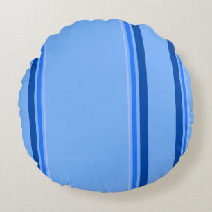 Blue Round Pillow Rundes Kissen