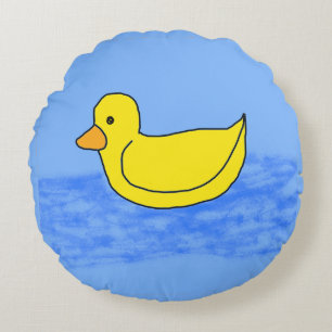 Blue Round Pillow Rundes Kissen