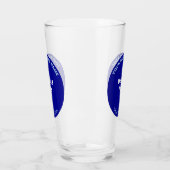 Blue Round Shape Business Brand auf Glas Cup (Links)