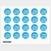 Blue Round Stickers wählen (Blatt)
