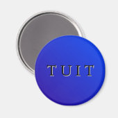 Blue Round Tuit Magnet (Vorderseite/Rückseite)