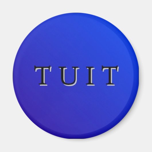 Blue Round Tuit Magnet (Vorne)
