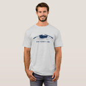 Blue Rowboat Graphic Custom Souvenir Personalisier T-Shirt (Vorne ganz)