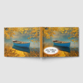 Blue Rowboat Herbst auf See Gästebuch (Voll)