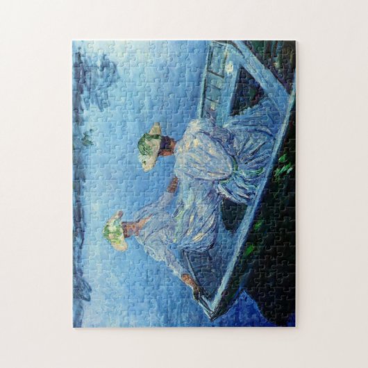 Blue Rowboat Monte Fine Art Puzzle (Vertikal)