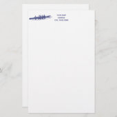 Blue Rowers Crew Team Wassersport Briefpapier (Vorne/Hinten)