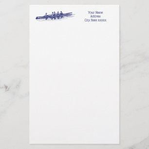 Blue Rowers Crew Team Wassersport Briefpapier