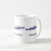 Blue Rowers Crew Team Wassersport Kaffeetasse (VorderseiteRechts)