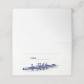 Blue Rowers Crew Team Wassersport Platzkarte (Außenseite Aufgefaltet)