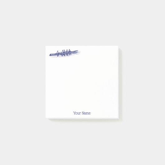 Blue Rowers Crew Team Wassersport Post-it Klebezettel (Vorderseite)