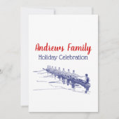 Blue Rowers Crew Team Water Sports #3 Einladung (Vorderseite)