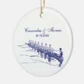 Blue Rowers Crew Team Water Sports #3 Keramik Ornament (Links)