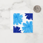 Blue Royal Blue Watercolor Blume Note Card Mitteilungskarte (Vorderseite/Rückseite Beispiel)