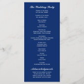 Blue Royal Couple Wedding Program Programm (Rückseite)