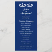 Blue Royal Couple Wedding Program Programm (Vorderseite)