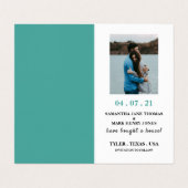 Blue Royal Crown, Erlebnis & Save the Date Card Visitenkarten (Innenseite Aufgefaltet)
