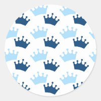 Blue Royal Crowns Fairytale Prince Baby Dusche
