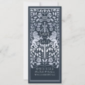 Blue Royal Lion Mittelalterliche Silberhochzeit Einladung (Vorderseite)