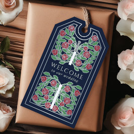 Blue Royal Medieval Silver Sword Wedding Welcome Geschenkanhänger