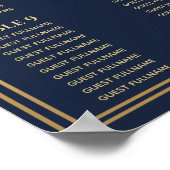 Blue Royal Mittelalterliches Schwert Hochzeitskart Poster (Ecke)