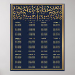 Blue Royal Mittelalterliches Schwert Hochzeitskart Poster