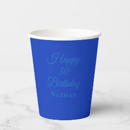 Blue Royal Paper Cups for Kids, Adults, Men, Women Pappbecher