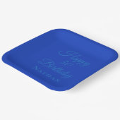  Blue Royal Paper Plates for Kids, Men, Women Pappteller (Gewinkelt)