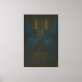 Blue Royal Phoenix Duo · Luxury Canvas Print Leinwanddruck (Vorderseite)