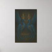 Blue Royal Phoenix Duo · Luxury Canvas Print Leinwanddruck (Vorderseite)