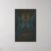 Blue Royal Phoenix Duo · Luxury Canvas Print Leinwanddruck (Vorderseite)