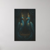 Blue Royal Phoenix Duo · Luxury Canvas Print Leinwanddruck (Vorderseite)