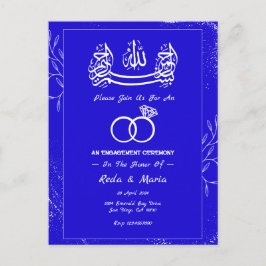 Blue Royal Ring Islamische Verlobung Postkarte