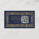 Blue Royal Sword Wedding Website UAWG QR Code Begleitkarte (Rückseite)