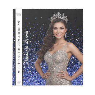 Blue Royale Pageant Foto Autogrammblock Notizblock