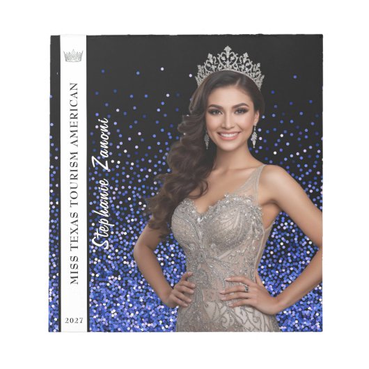 Blue Royale Pageant Foto Autogrammblock Notizblock (Vorderseite)