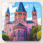 Blue Royalty Castle mit Cloudy Skies Getränkeuntersetzer (Vorderseite)
