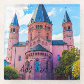 Blue Royalty Castle mit Cloudy Skies Glasuntersetzer (Vorderseite)