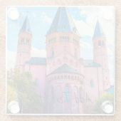 Blue Royalty Castle mit Cloudy Skies Glasuntersetzer (Rückseite)