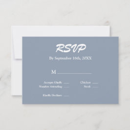 Blue RSVP Card