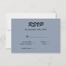 Blue RSVP Card