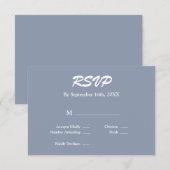 Blue RSVP Card Karte (Vorne/Hinten)