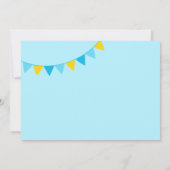 Blue Rubber Duck 3 Foto Geburtstag Einladung (Rückseite)