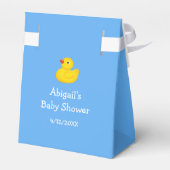 Blue Rubber Duck Baby Duck Personalisiert Gefallen Geschenkschachtel (Rückseite)