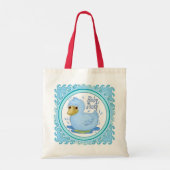 Blue Rubber Duck Tote Bag Tragetasche (Rückseite)