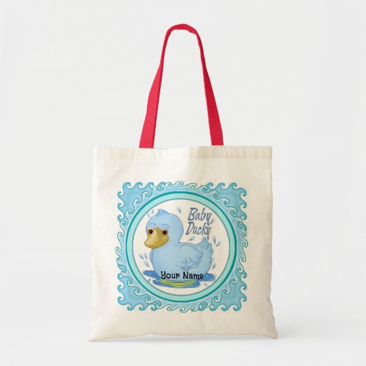 Blue Rubber Duck Tote Bag Tragetasche (Vorne)