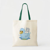 Blue Rubber Ducky individuelle Name Tote Bag Tragetasche (Vorne)