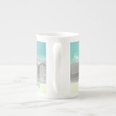 Blue Ruhetasse mit Strandhütten Porzellantasse (Rückseite)