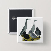 Blue Runner Duck Family Button (Vorne & Hinten)