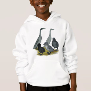 Blue Runner Duck Family Hoodie
