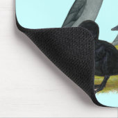 Blue Runner Duck Family Mousepad (Ecke)